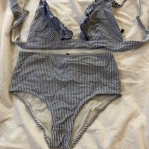 J crew seersucker swim suit